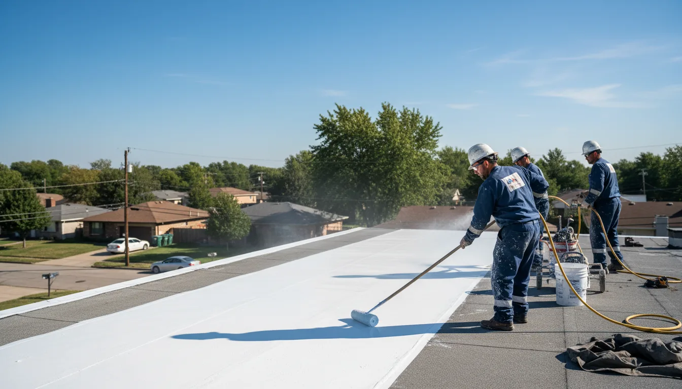 Commercial roof coating in Keeling, VA near me